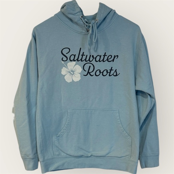 Independent Trading Company Tops - Saltwater Roots Womens Blue Hoodie M